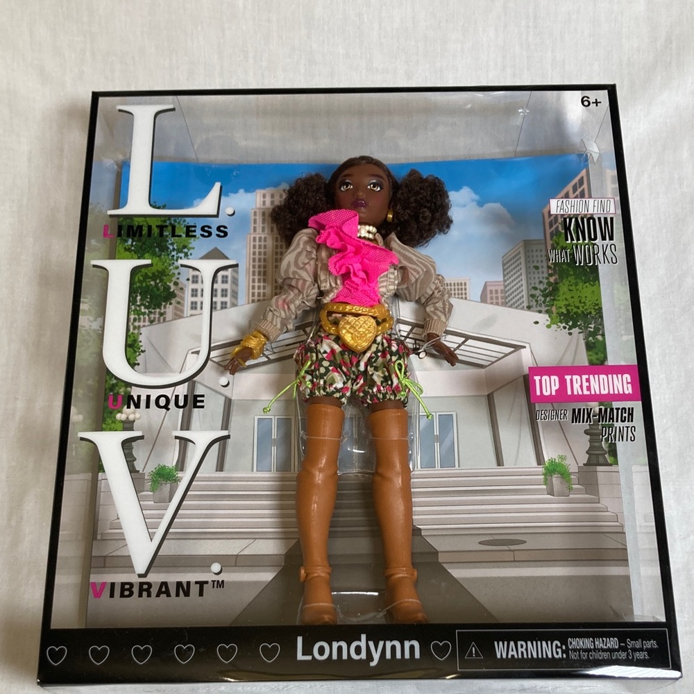 NIB Londynn Fashion Doll with Pink and Gold Accessories